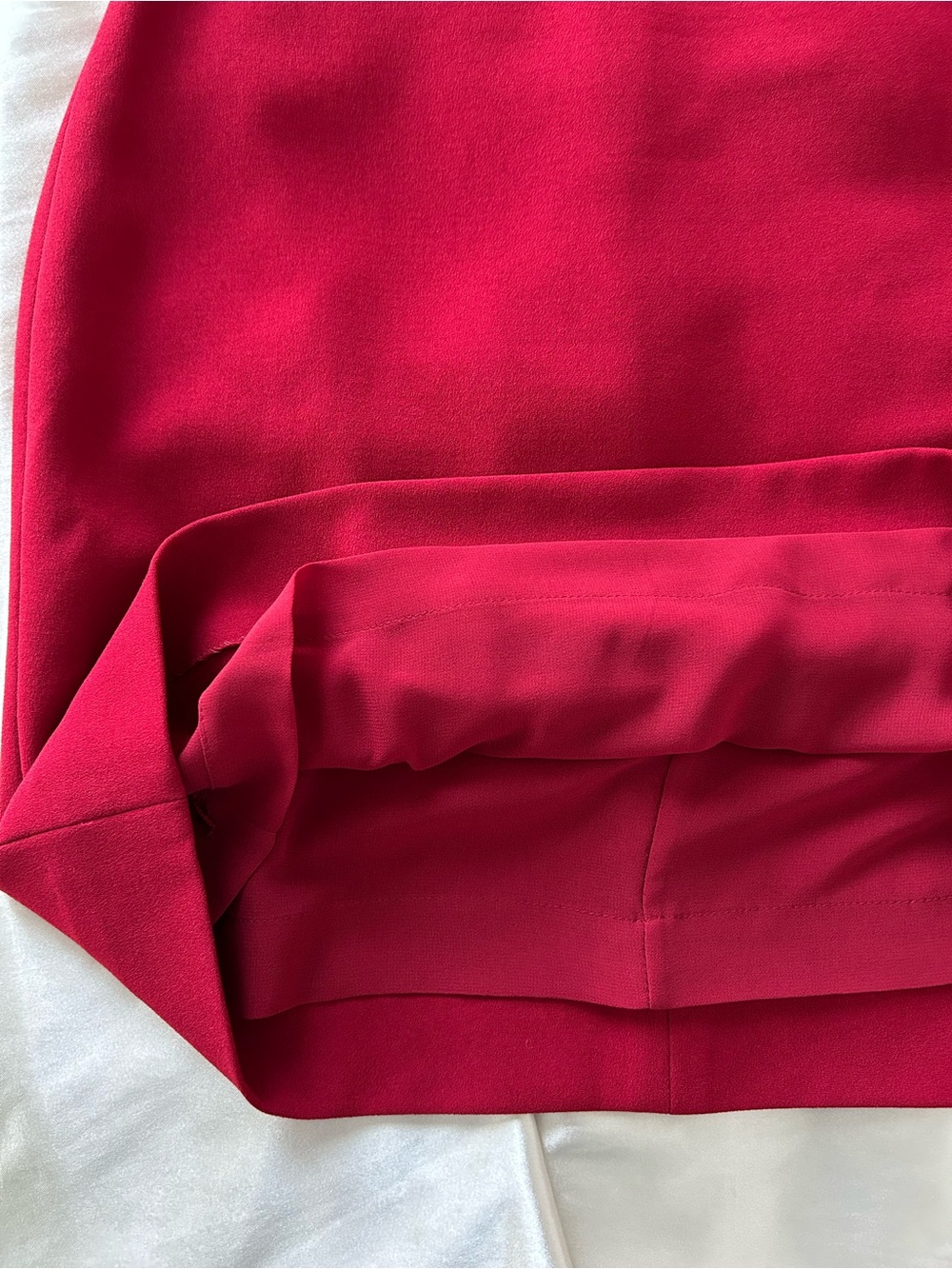 Diane Von Furstenberg Vintage Red Dress with Braided Collar Detail Long Sleeve - Picture 8 of 10